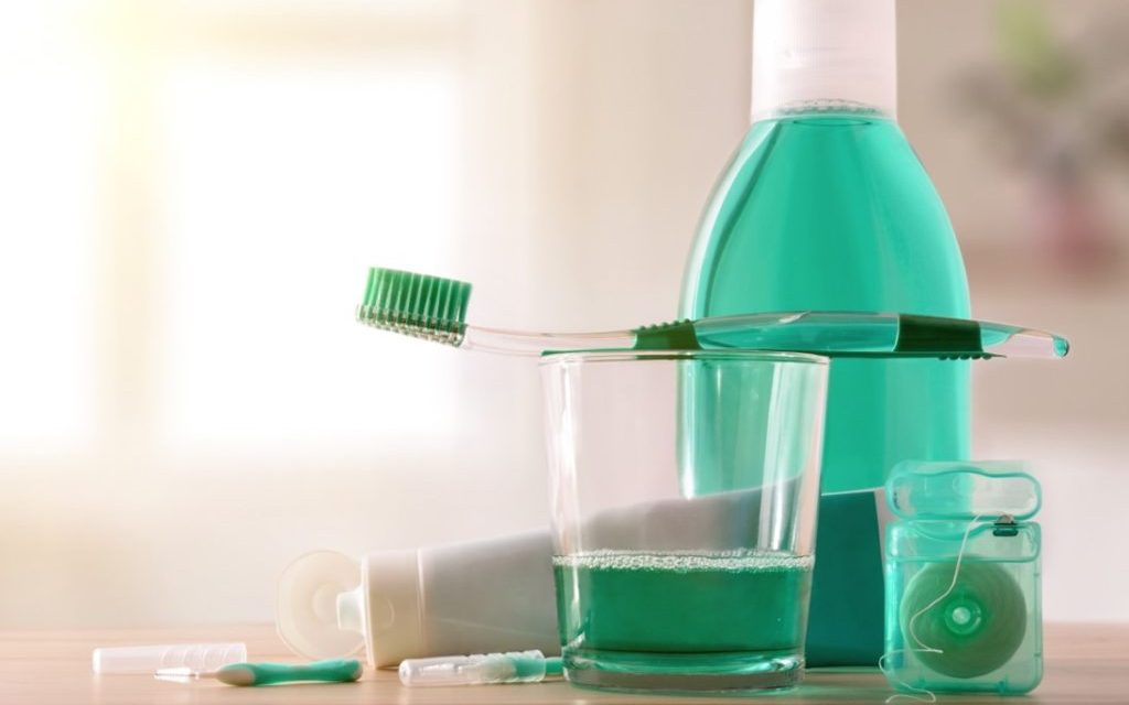 Reliable Dentists in London Ontario | Local Dental Clinic Near You 9 Toothbrush, floss and mouthwash used for daily oral hygiene between dental visits in London, Ontario